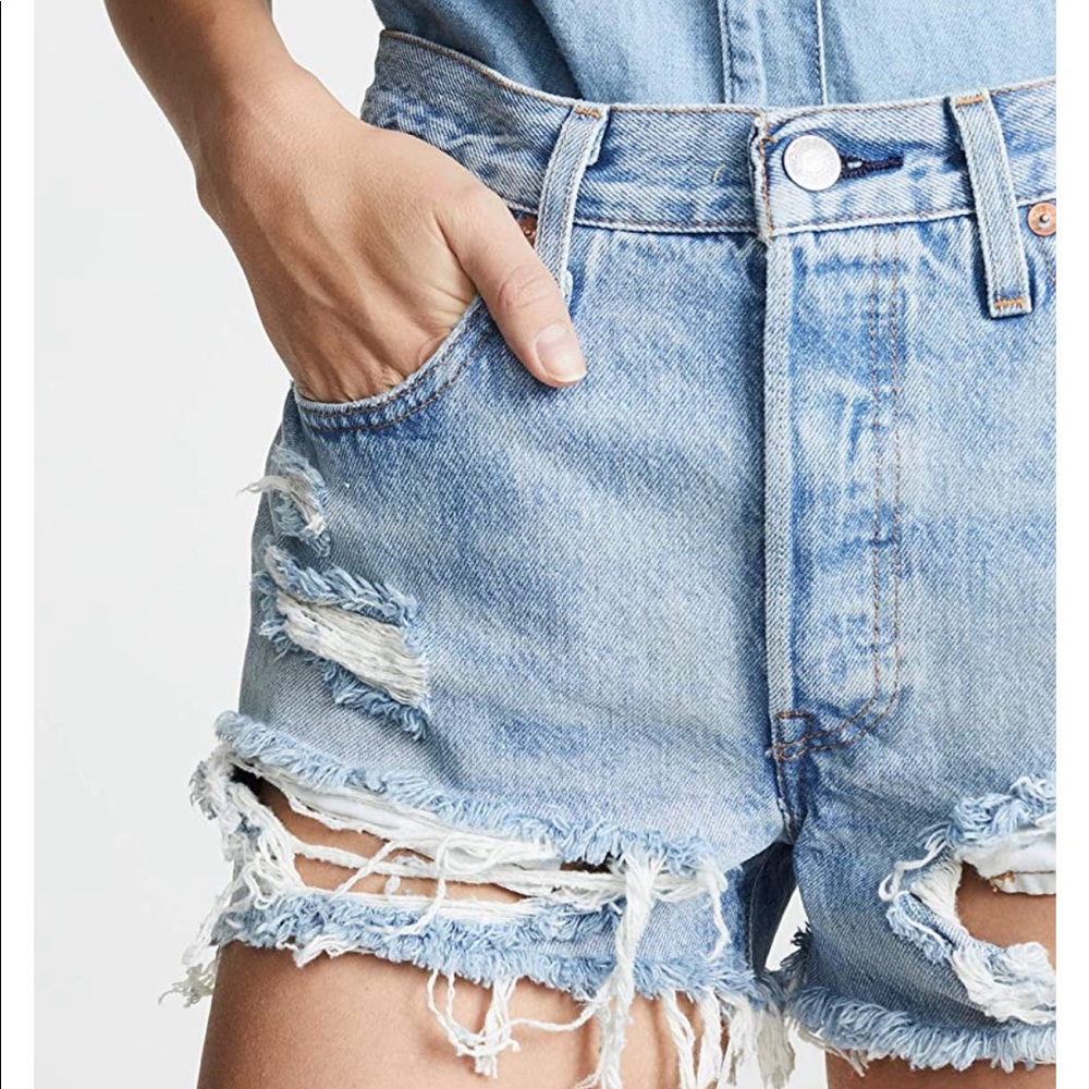 Levi’s 501 Original Distressed Denim Shorts